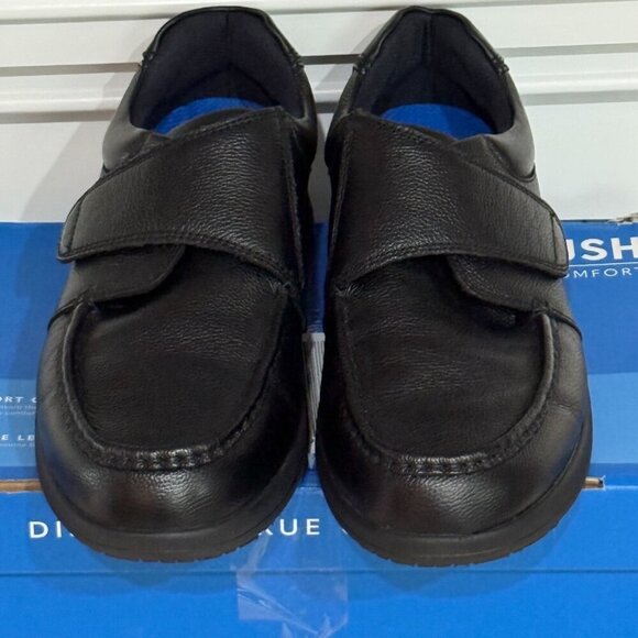 Nunn Bush Cam Strap Black Leather Loafers Men’s 13M Comfort Hook & Loop - Picture 2 of 12